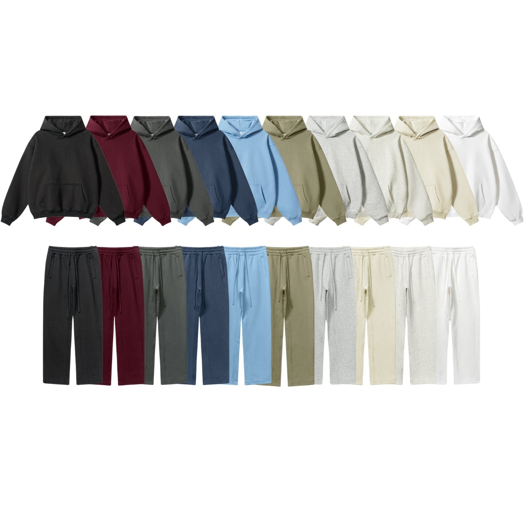 Fleece Lining Oversize Hoodie & Fleece Lining Sweatpants Setup WN9931