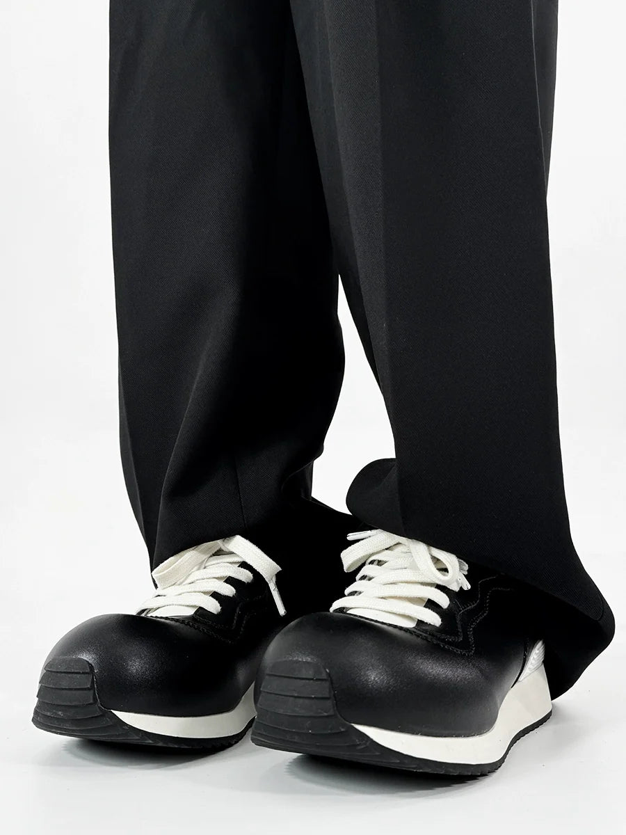 Chunky Design Leahter Running Sneakers WN19119