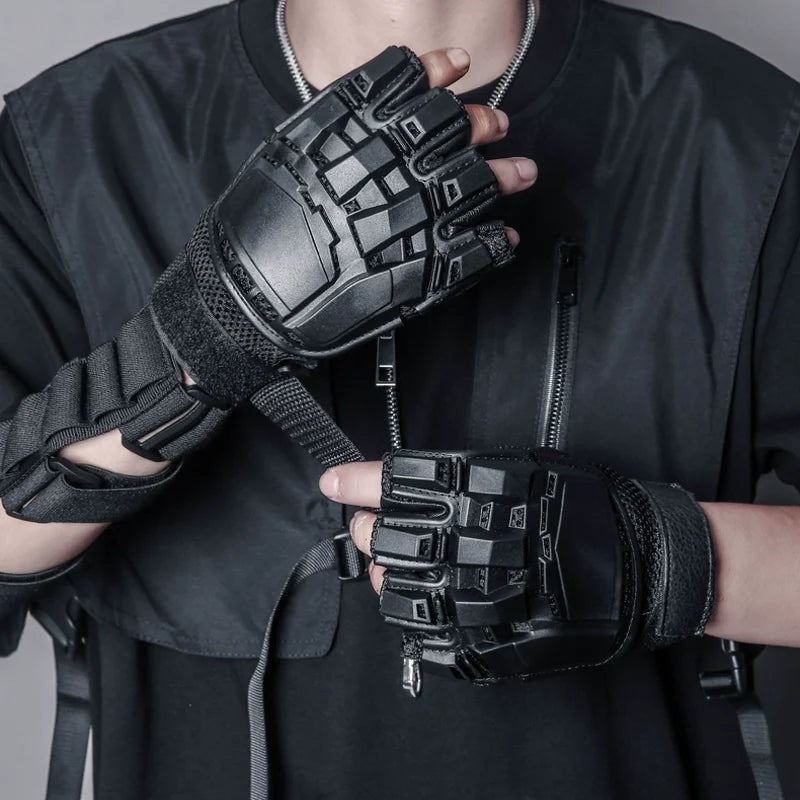 Mechanical Heavy Duty Half Finger Gloves WN22335
