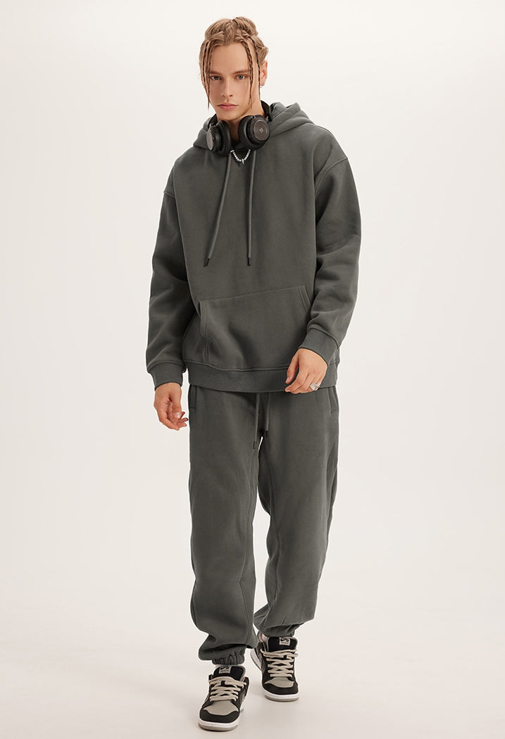 Fleece Lining Oversize Hoodie & Fleece Lining Sweatpants WN9945