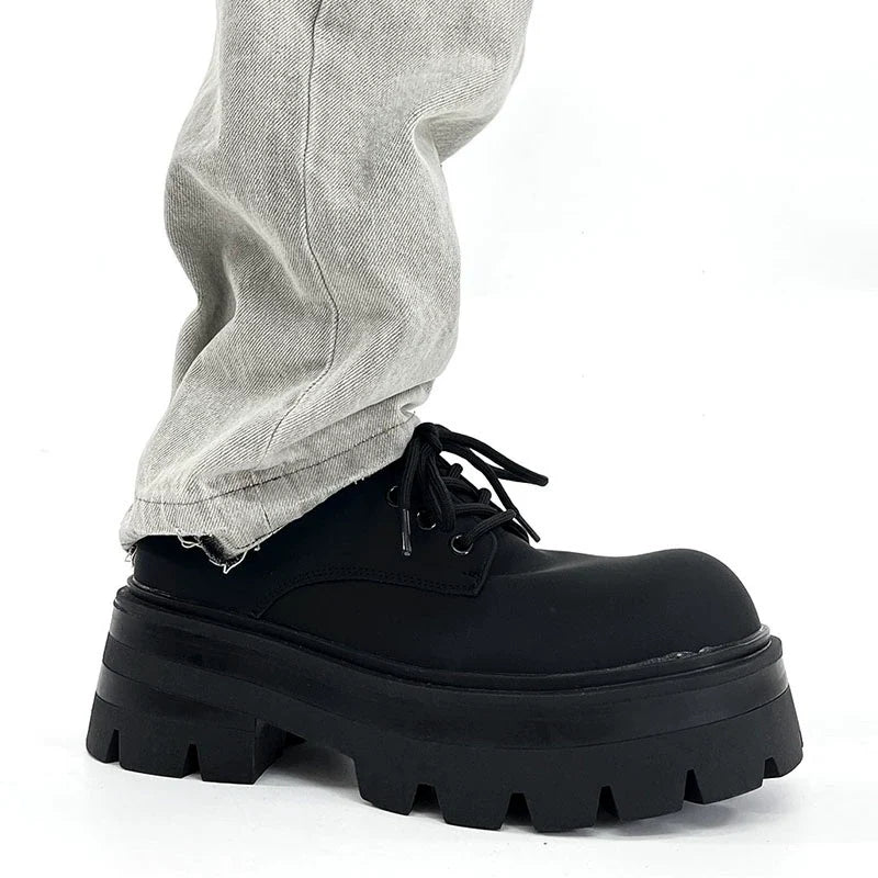 Chunky Sole Derby Round Toe Shoes WN19179